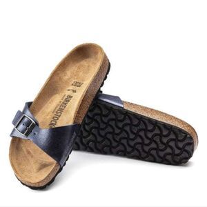 Birkenstock Madrid Birko-Flor Sandal- Graceful Midnight Blue